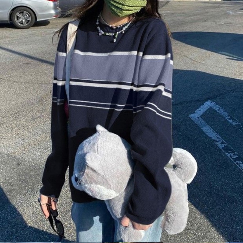 long sleeve striped sweater
